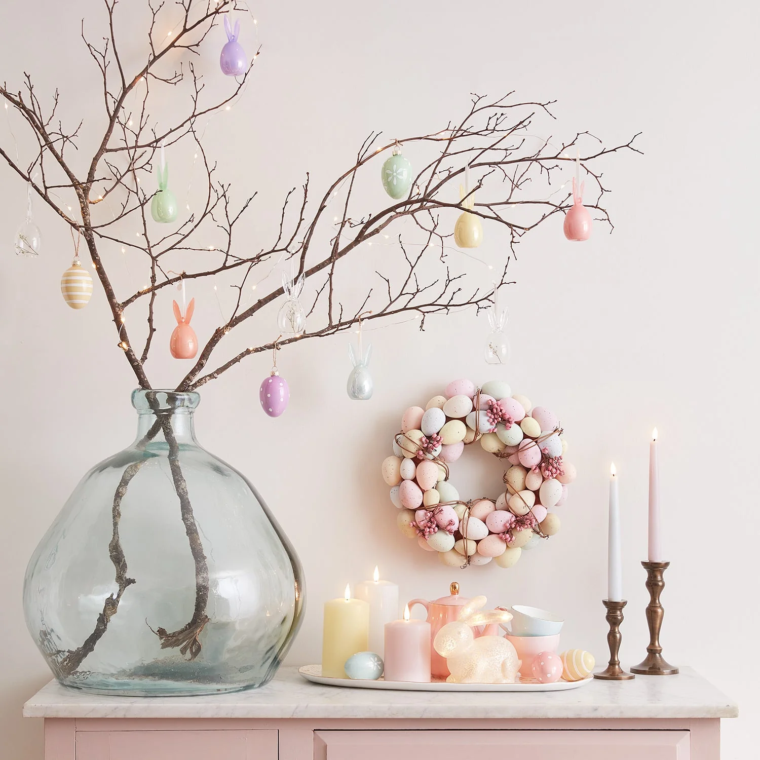 Set of 6 Clear Glass Bunny Egg Decorations - Image 3