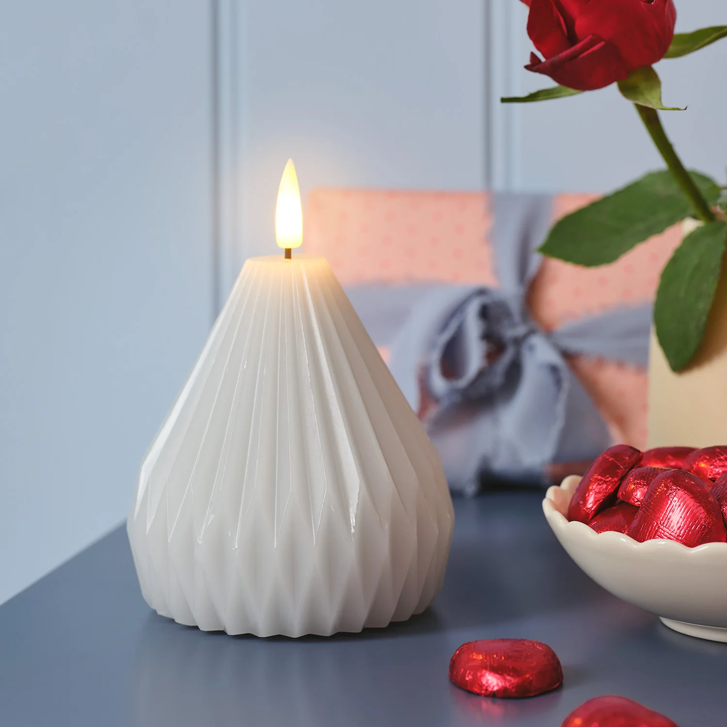 TruGlow® Sculpted LED Pear Candle with Remote Control - Image 3