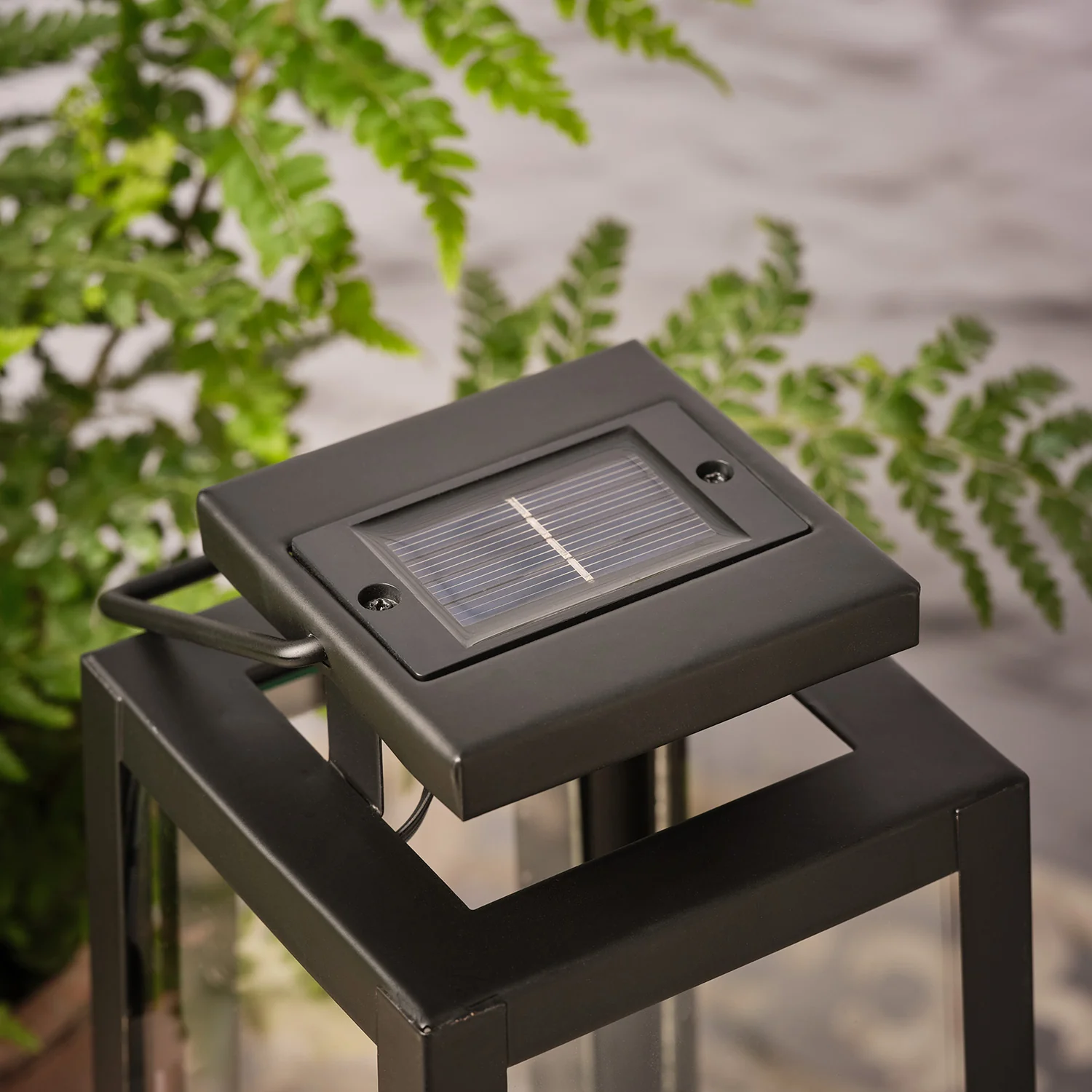 Small and Regular Porto Solar Metal Lantern Duo with TruGlow® Candles - Image 3