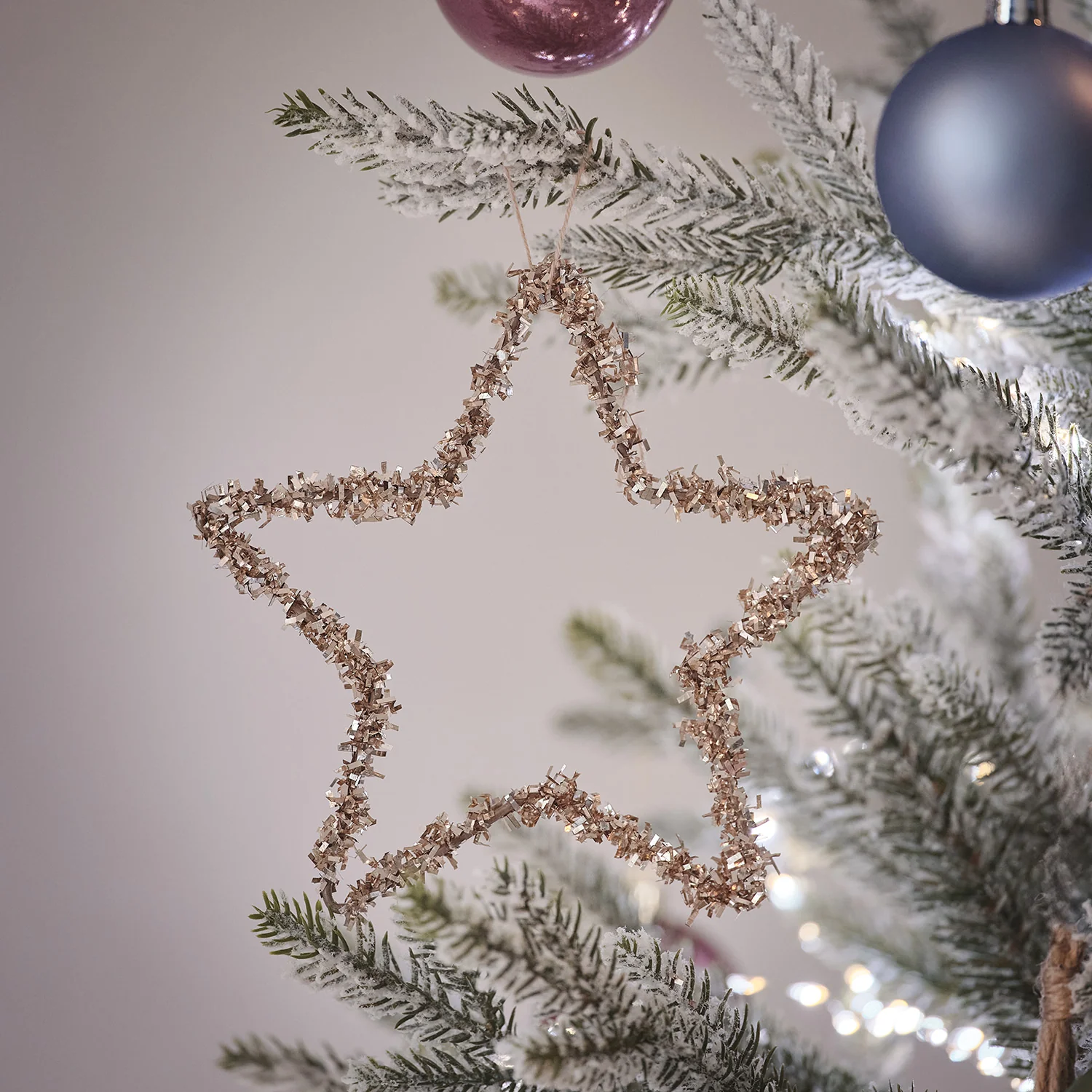 Sparkly Hanging Star Christmas Decoration - Image 3