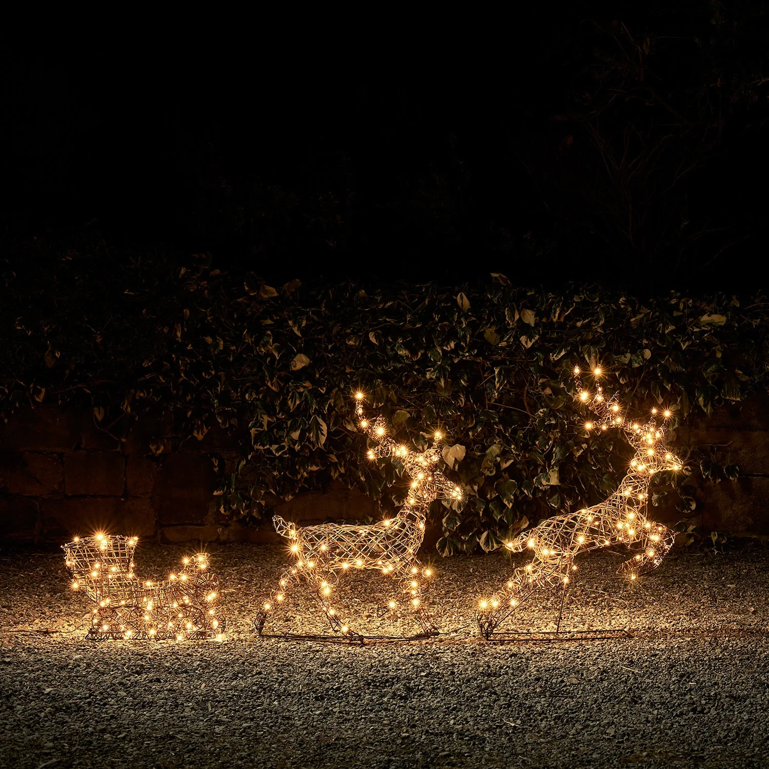 Solar Powered Studley Light Up Reindeer & Sleigh - Image 4