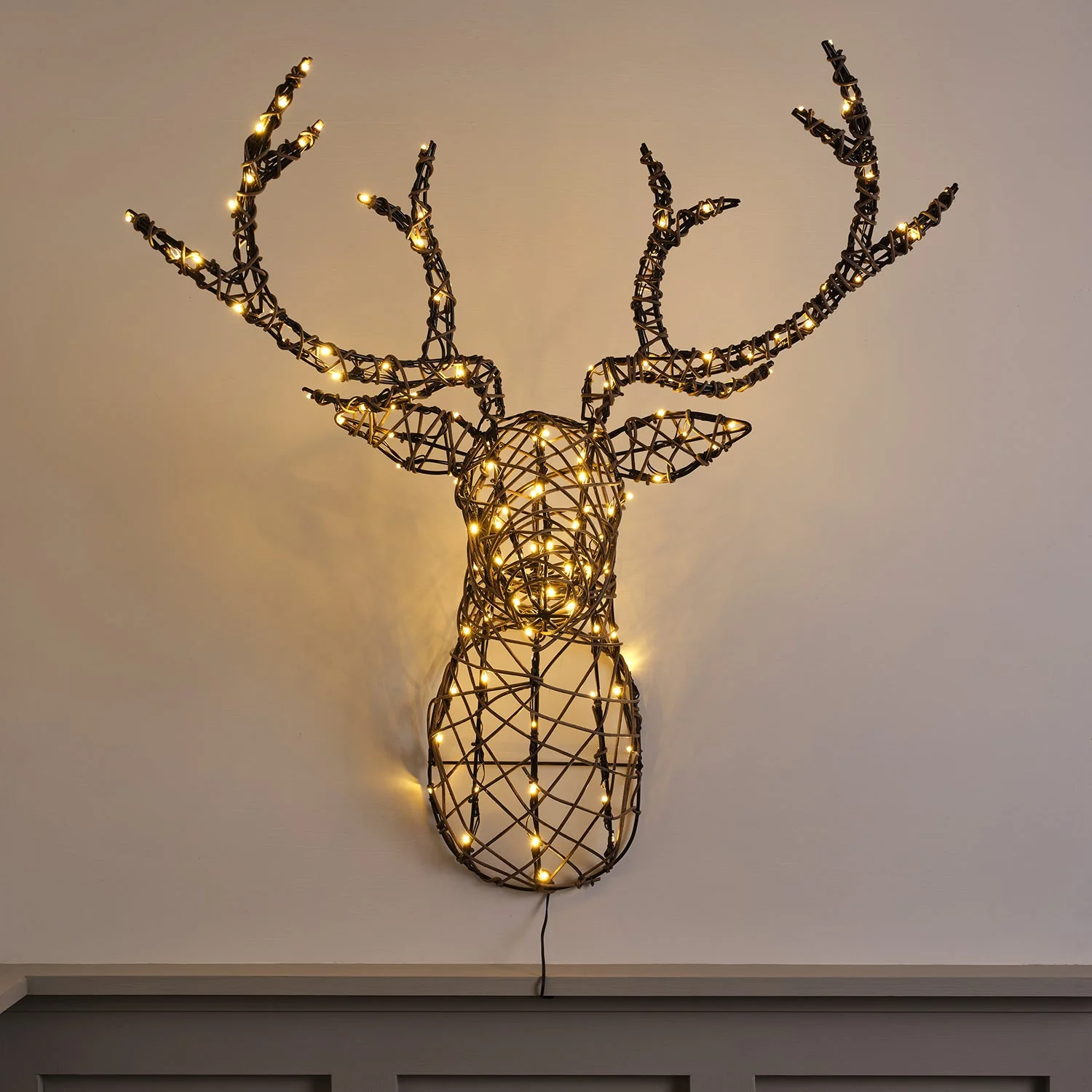 84cm Studley Stag's Head LED Battery Operated Wall Light - Image 2