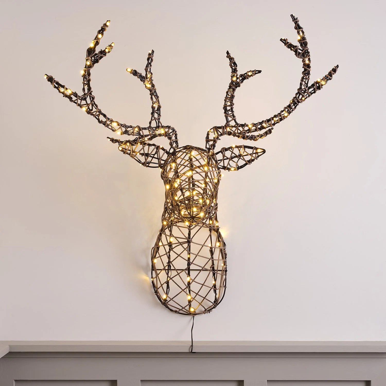 84cm Studley Stag's Head LED Battery Operated Wall Light - Image 3