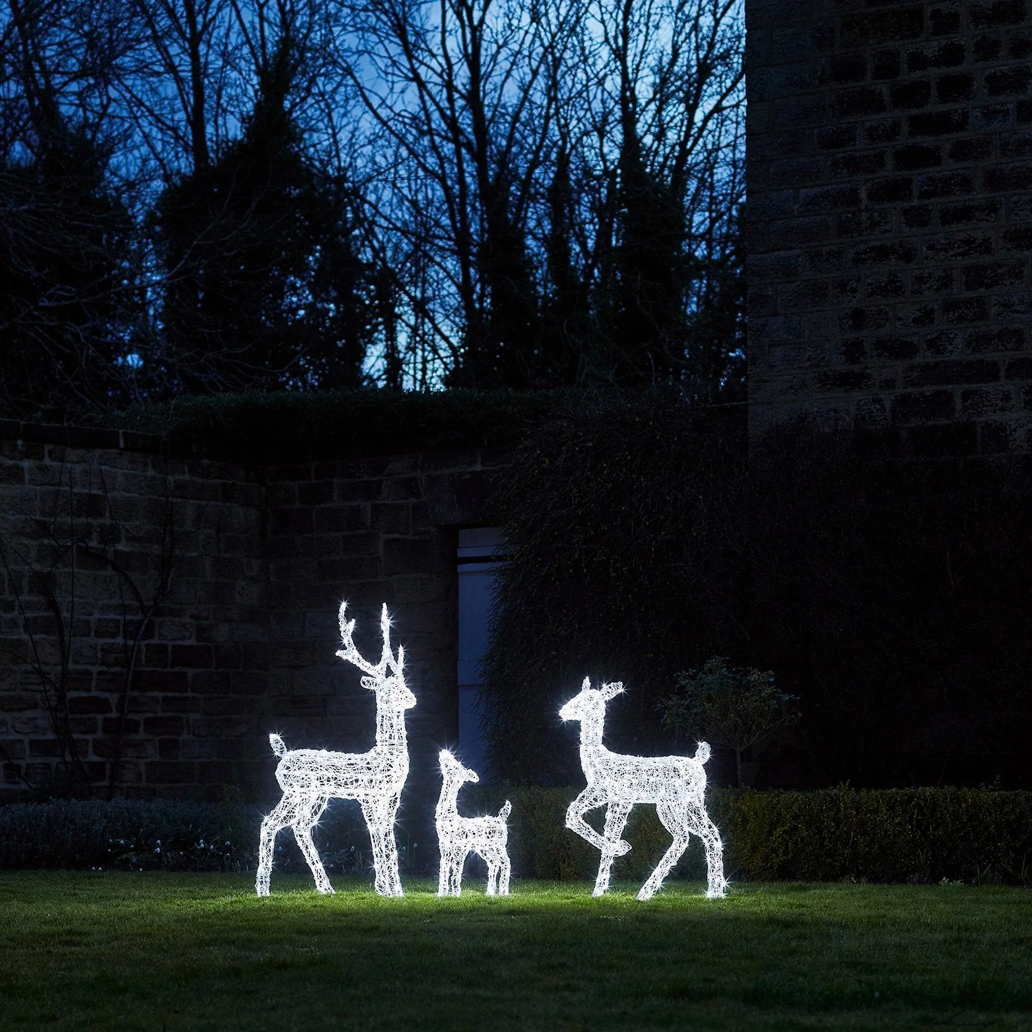 Solar Powered Swinsty Acrylic Light Up Reindeer Family - Image 5