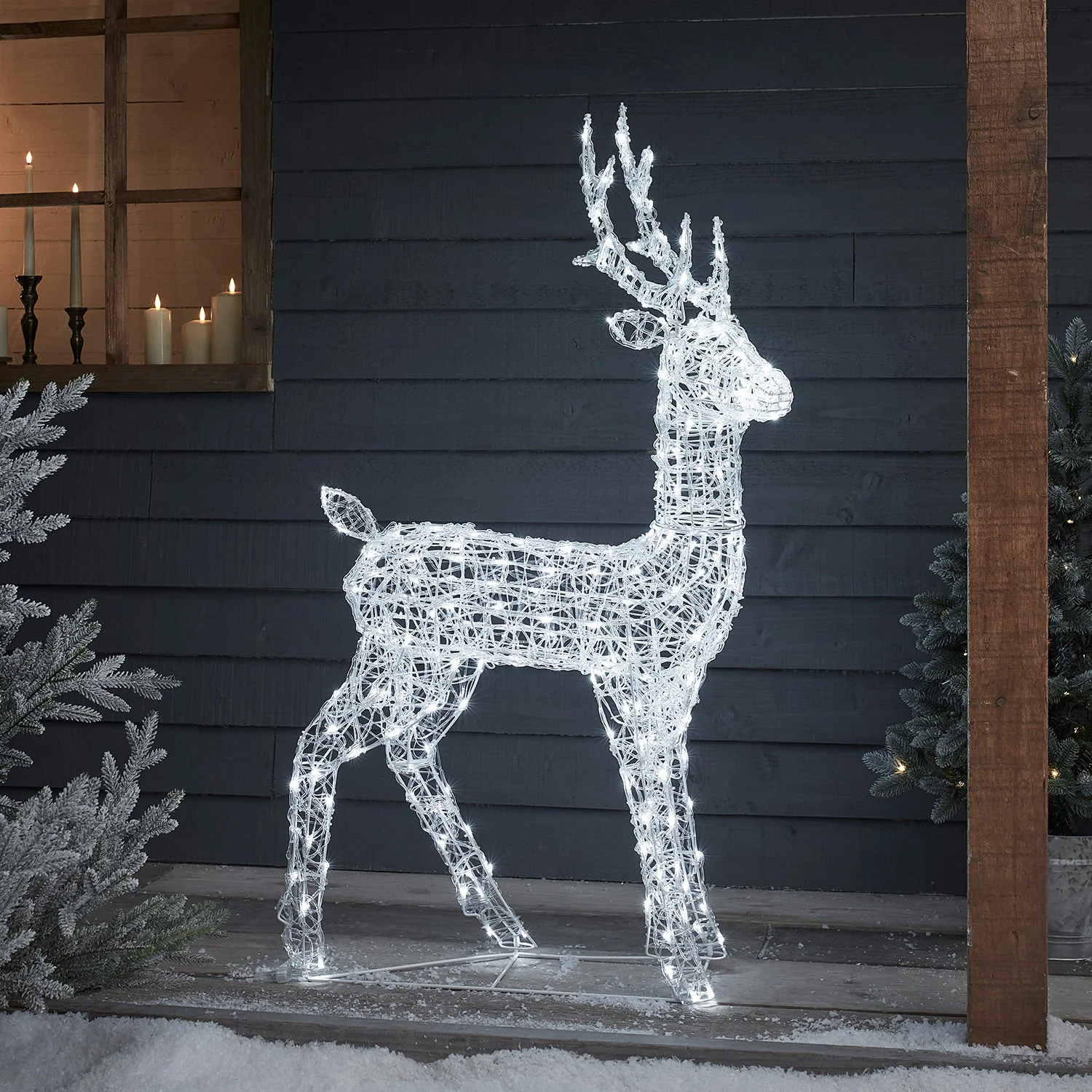 Solar Powered Swinsty Acrylic Stag Light Up Reindeer - Image 6