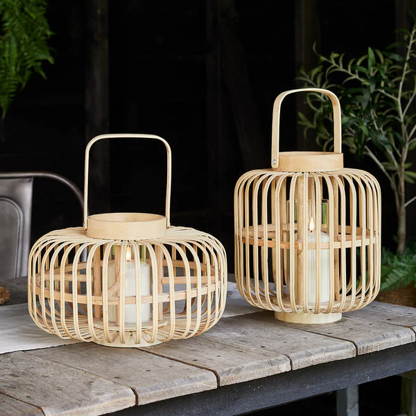 Tall Bamboo Garden Lantern with TruGlow® Candle - Image 7