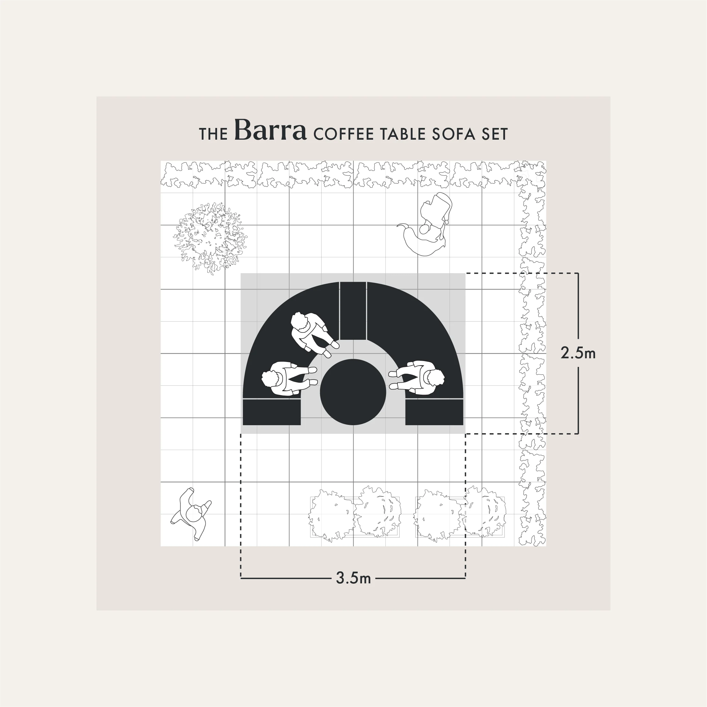 The Barra Coffee Table Sofa Set - Image 7