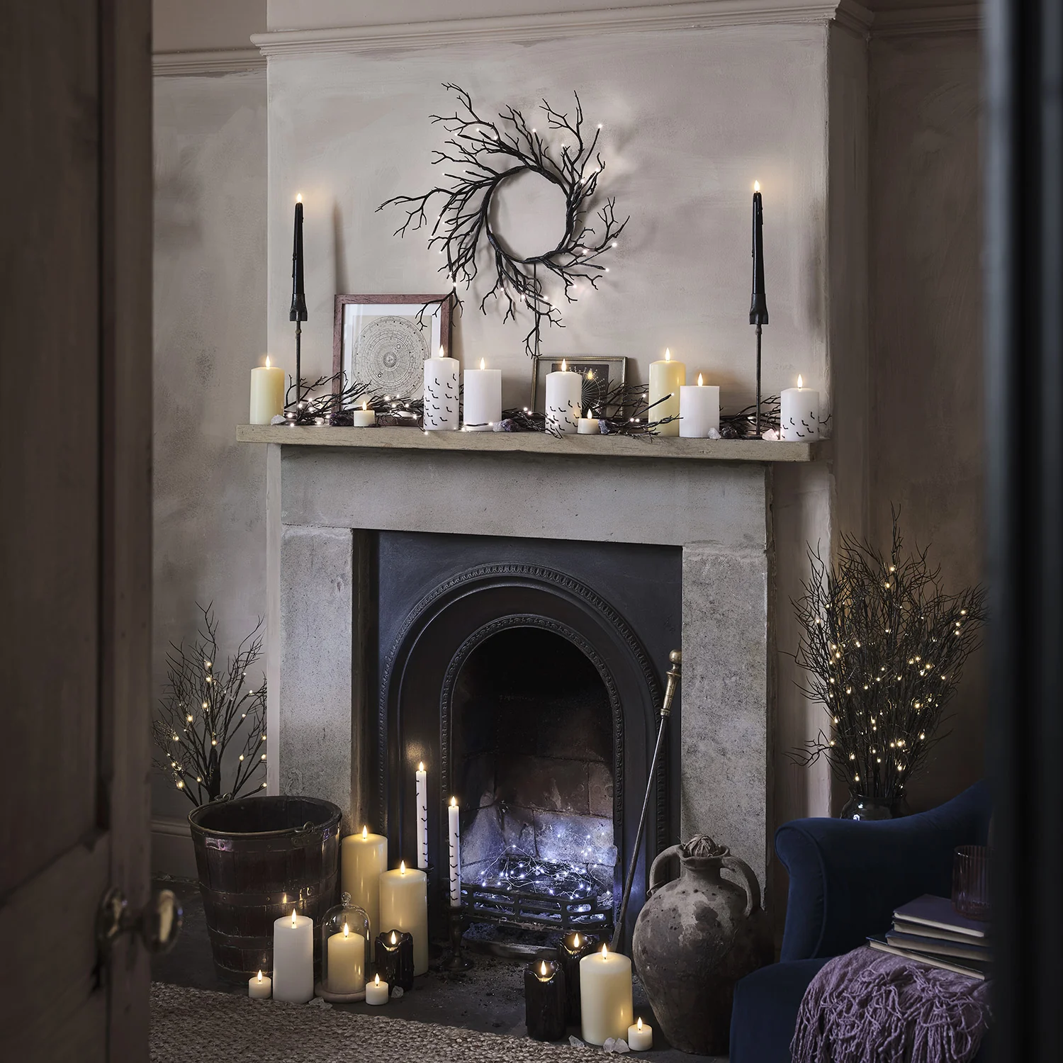 TruGlow® Bat Design LED Pillar Candle Trio - Image 5