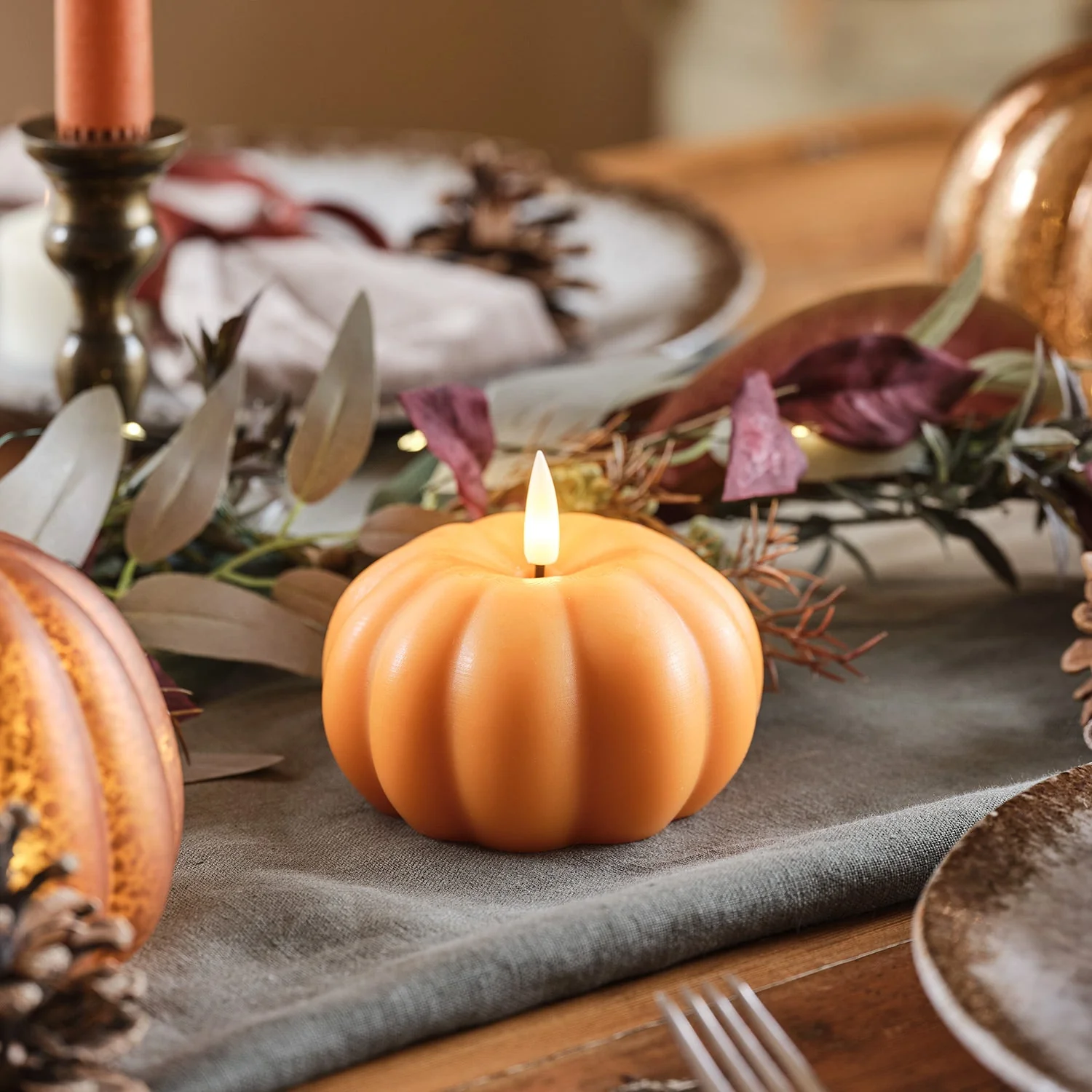 TruGlow® Pumpkin LED Candle - Image 3