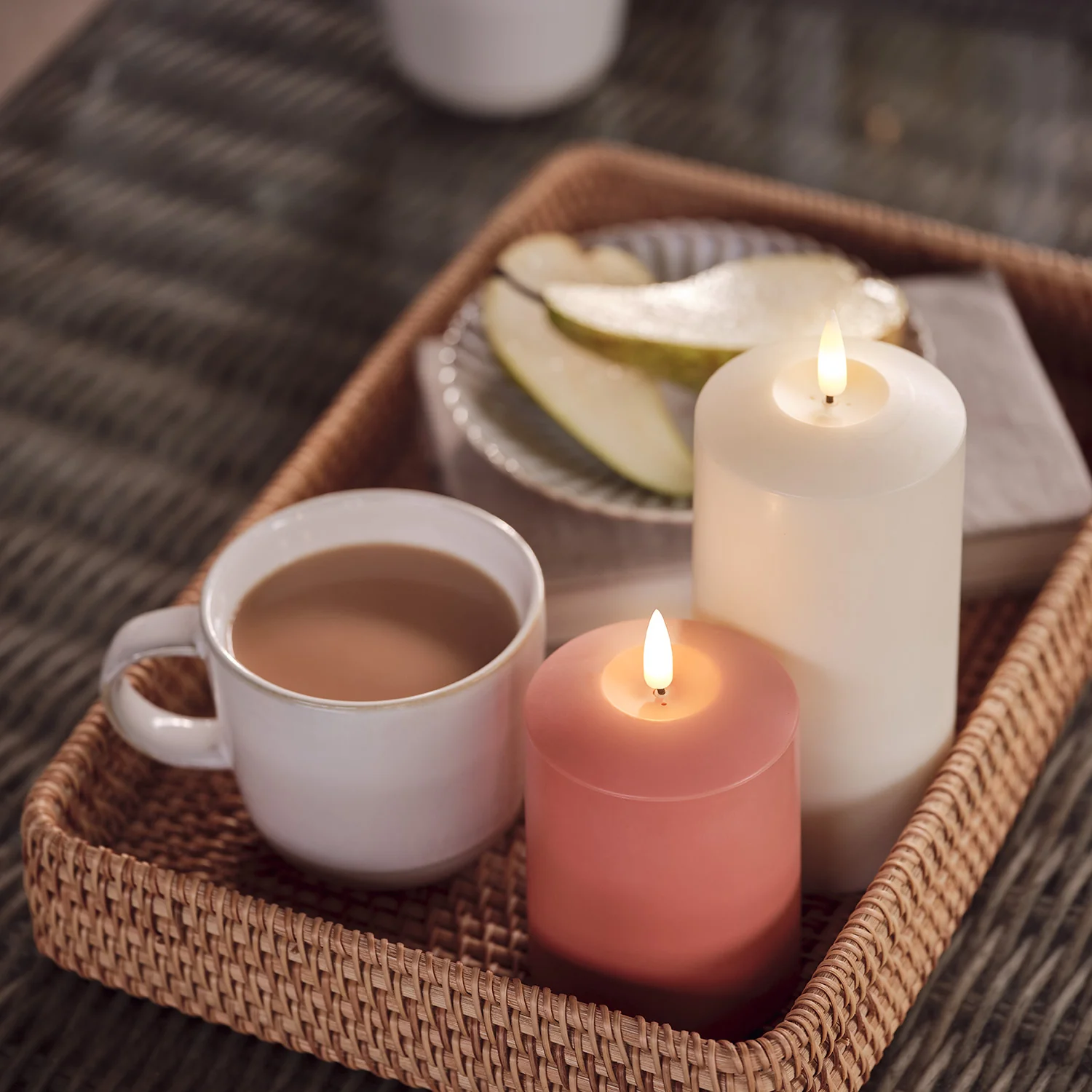 TruGlow® Terracotta Coloured Outdoor Candle Trio - Image 5