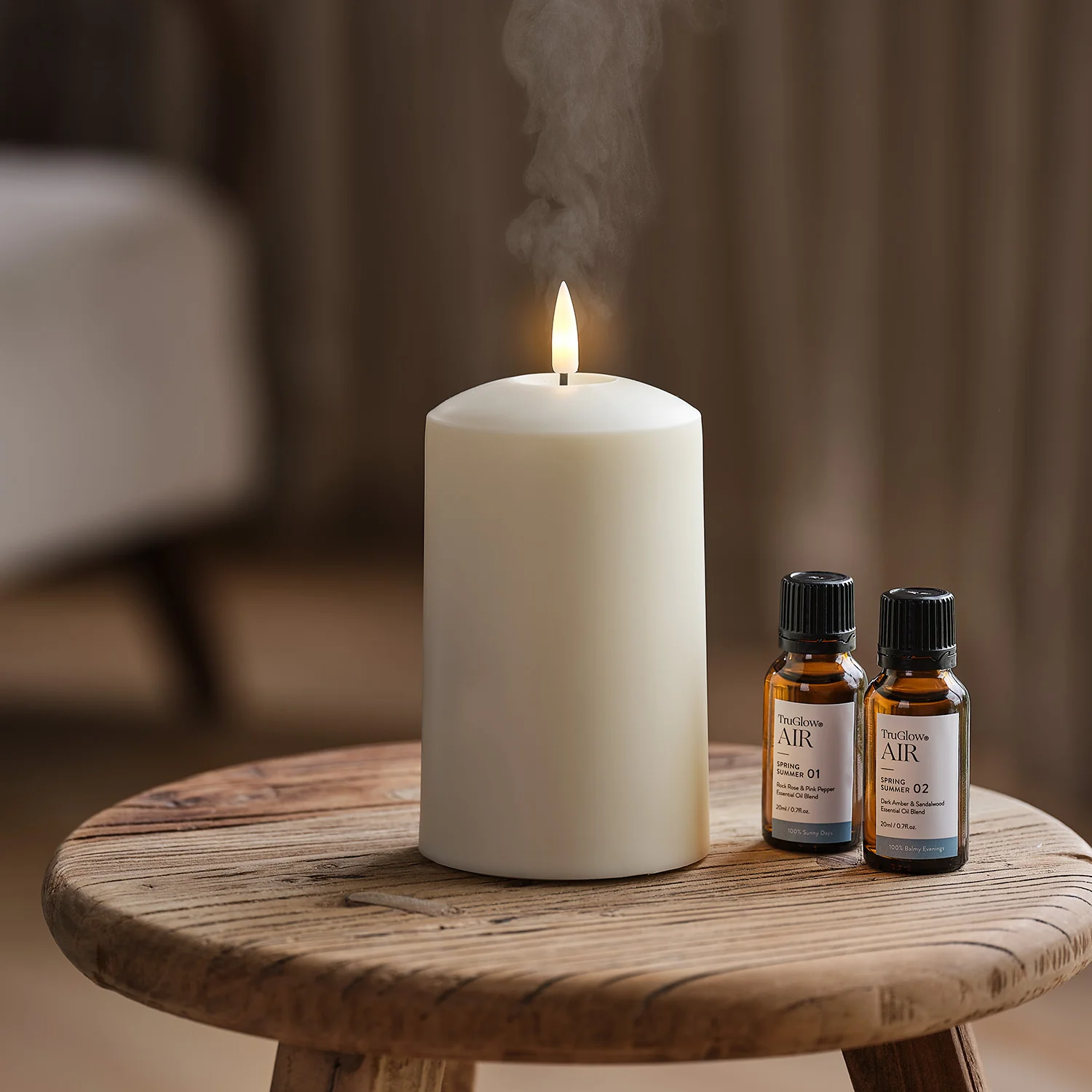 TruGlow AIR® Portable Candle Diffuser & Spring Summer Diffuser Oil Bundle - Image 2