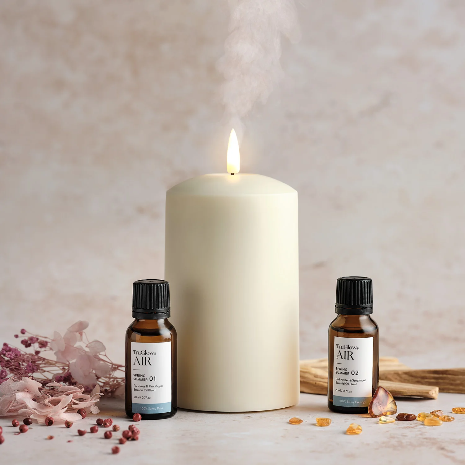 TruGlow AIR® Portable Candle Diffuser & Spring Summer Diffuser Oil Bundle - Image 3