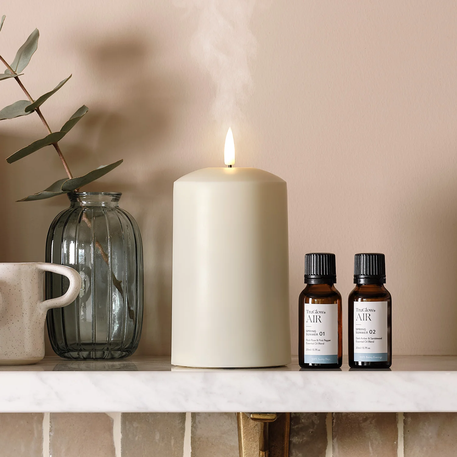 TruGlow AIR® Portable Candle Diffuser & Spring Summer Diffuser Oil Bundle - Image 6