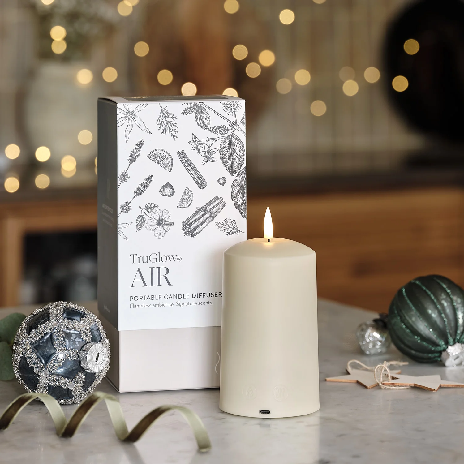 TruGlow AIR® Portable Candle Diffuser & Spring Summer Diffuser Oil Bundle - Image 7