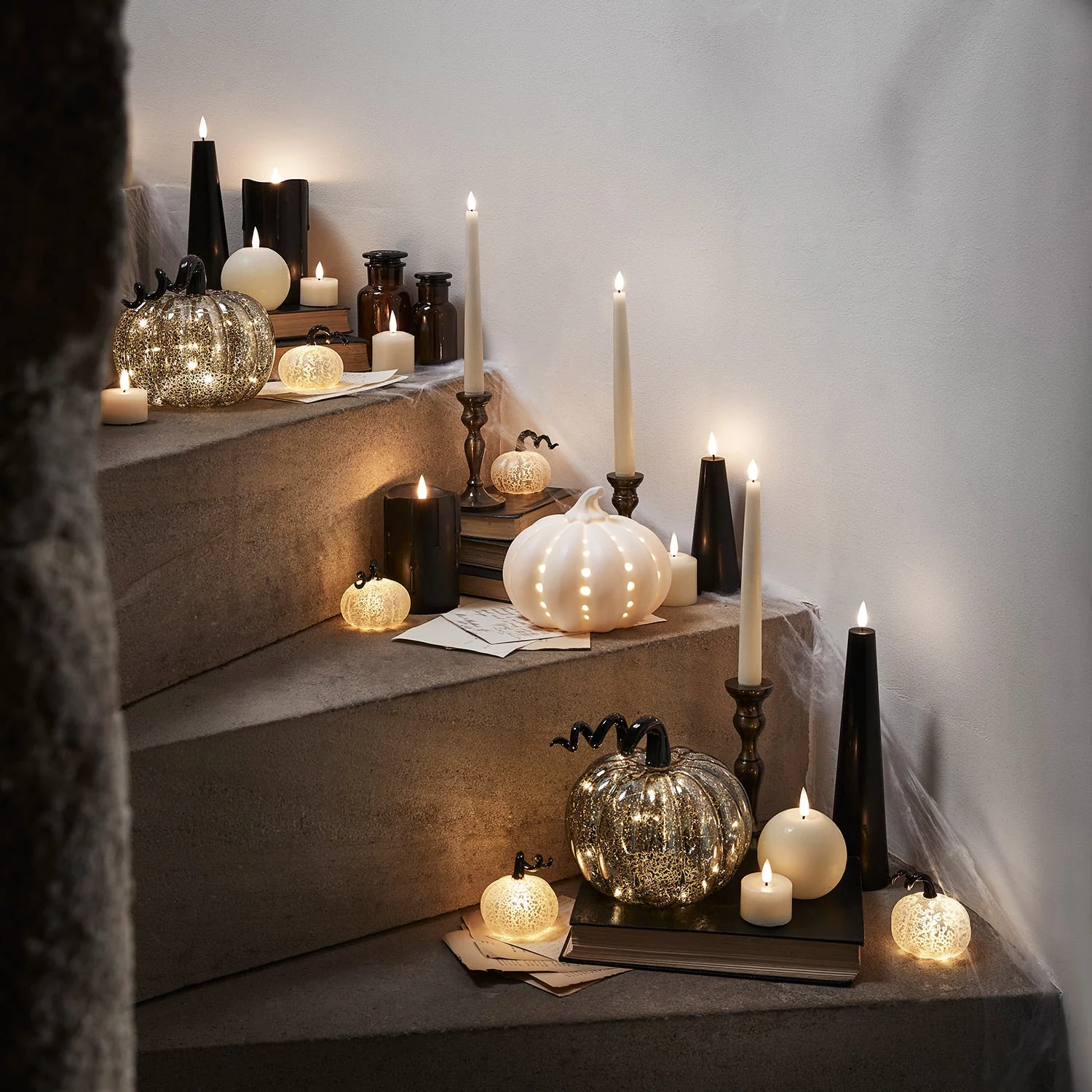 TruGlow® Black Cone LED Pillar Candle Trio - Image 4