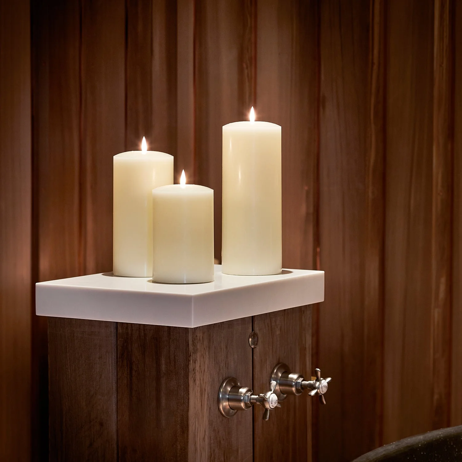 TruGlow® Ivory Chapel Candle Trio - Image 10