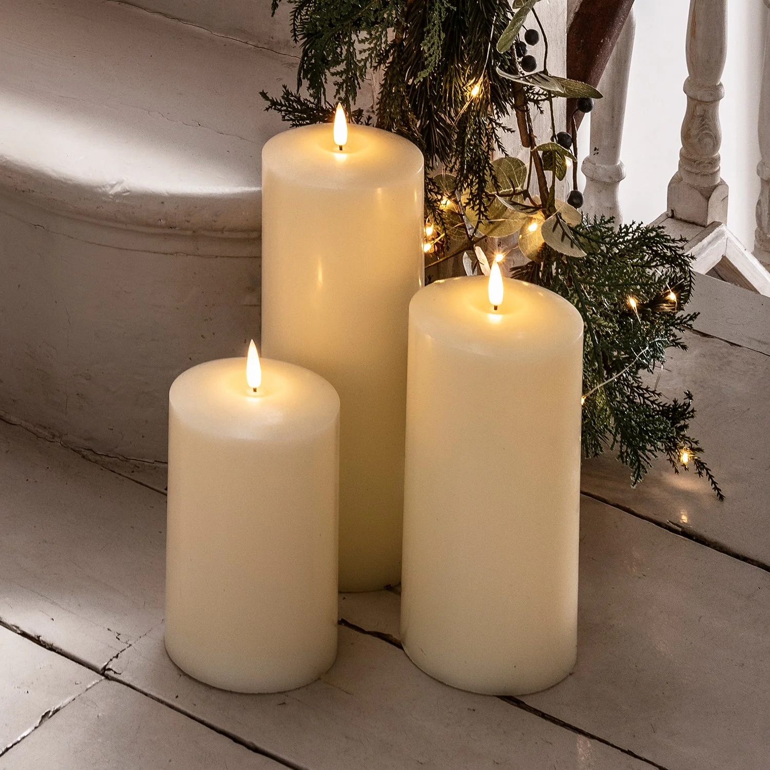 TruGlow® Ivory Chapel Candle Trio - Image 15