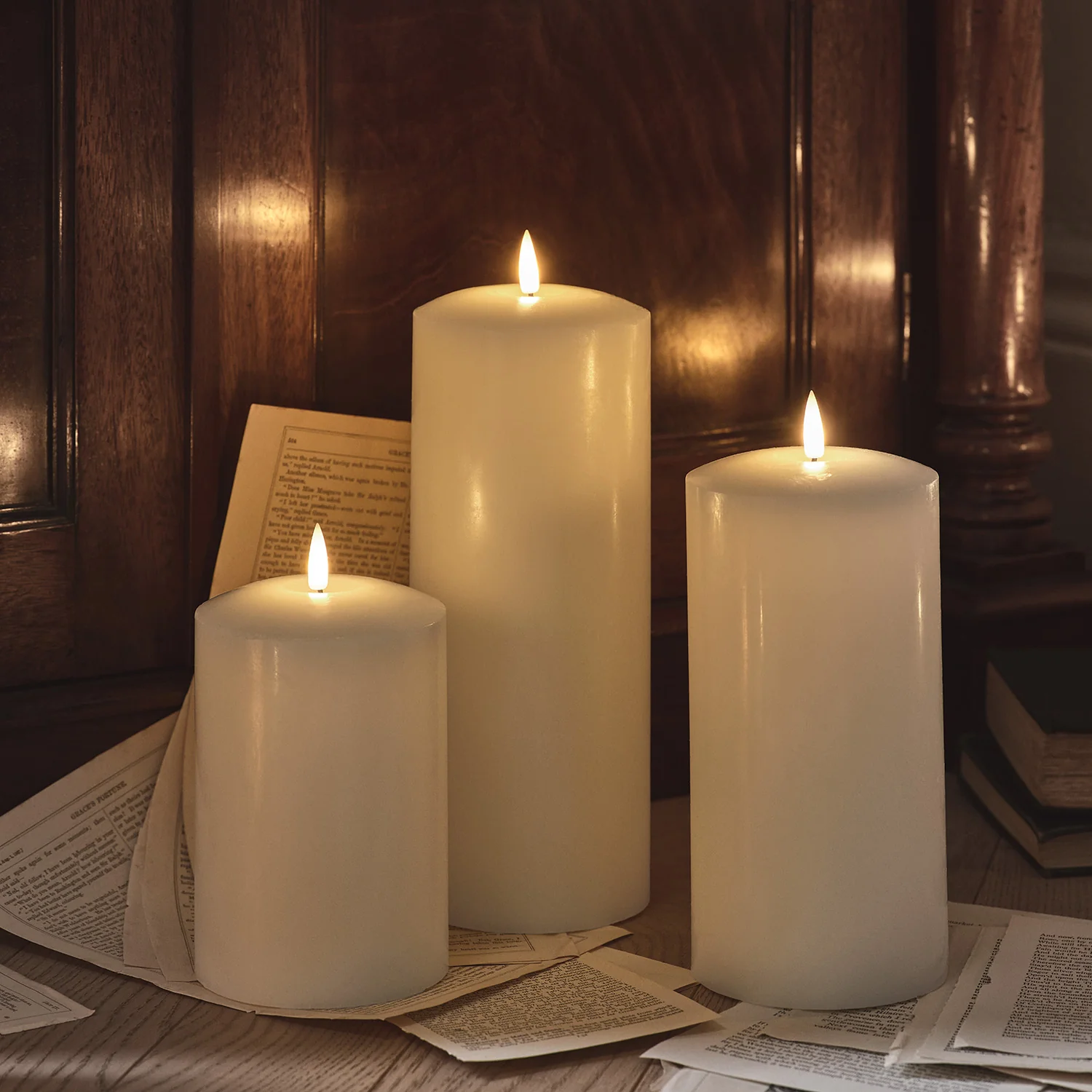 TruGlow® Ivory Chapel Candle Trio - Image 2