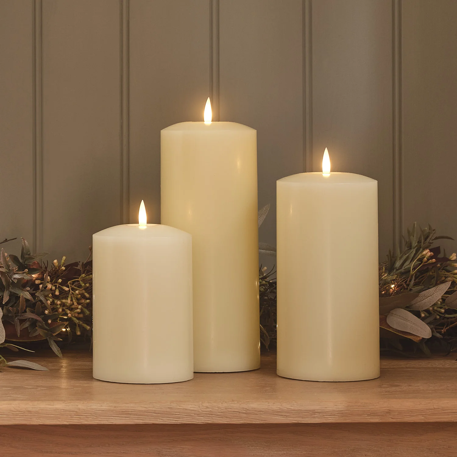 TruGlow® Ivory Chapel Candle Trio - Image 3