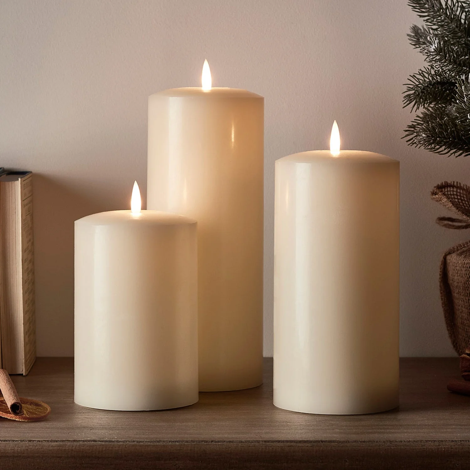 TruGlow® Ivory Chapel Candle Trio - Image 6