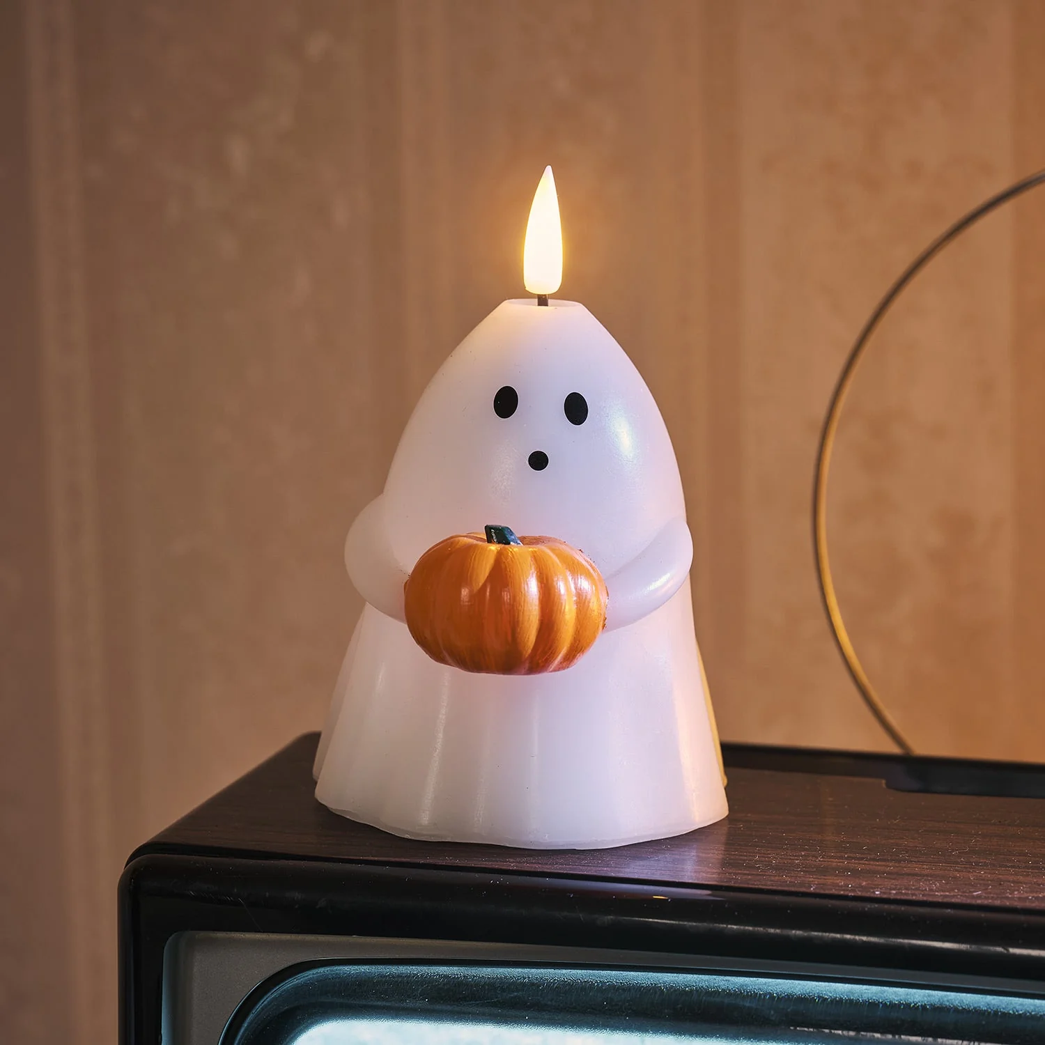TruGlow® Ghost with Pumpkin LED Candle - Image 2