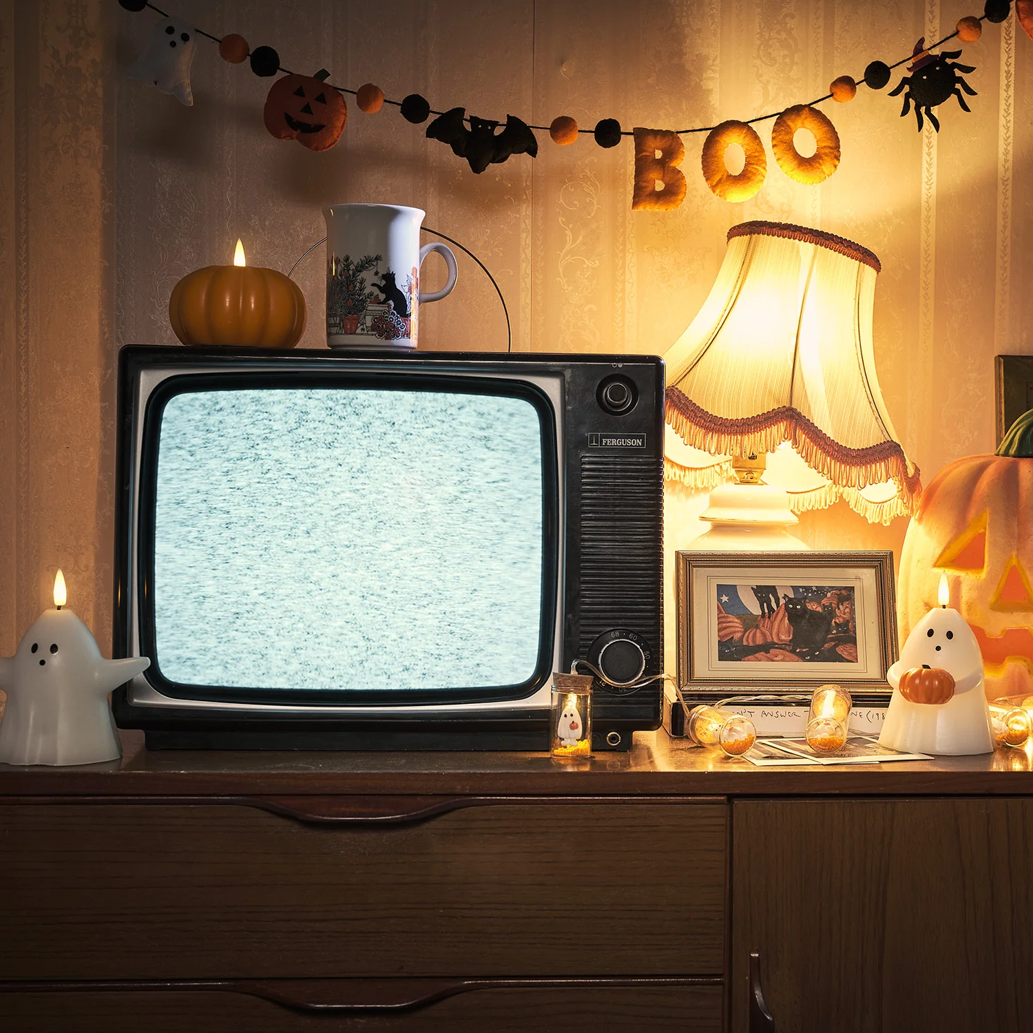 TruGlow® Ghost with Pumpkin LED Candle - Image 3