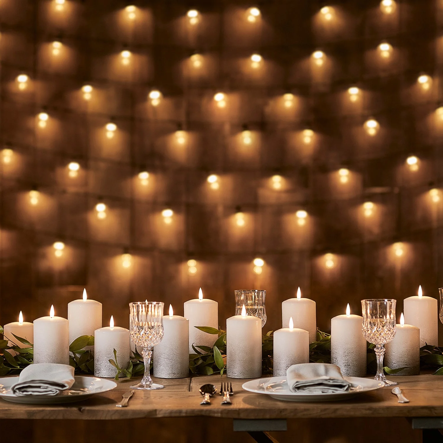 TruGlow® Grey Ombre LED Pillar Candle Trio - Image 4