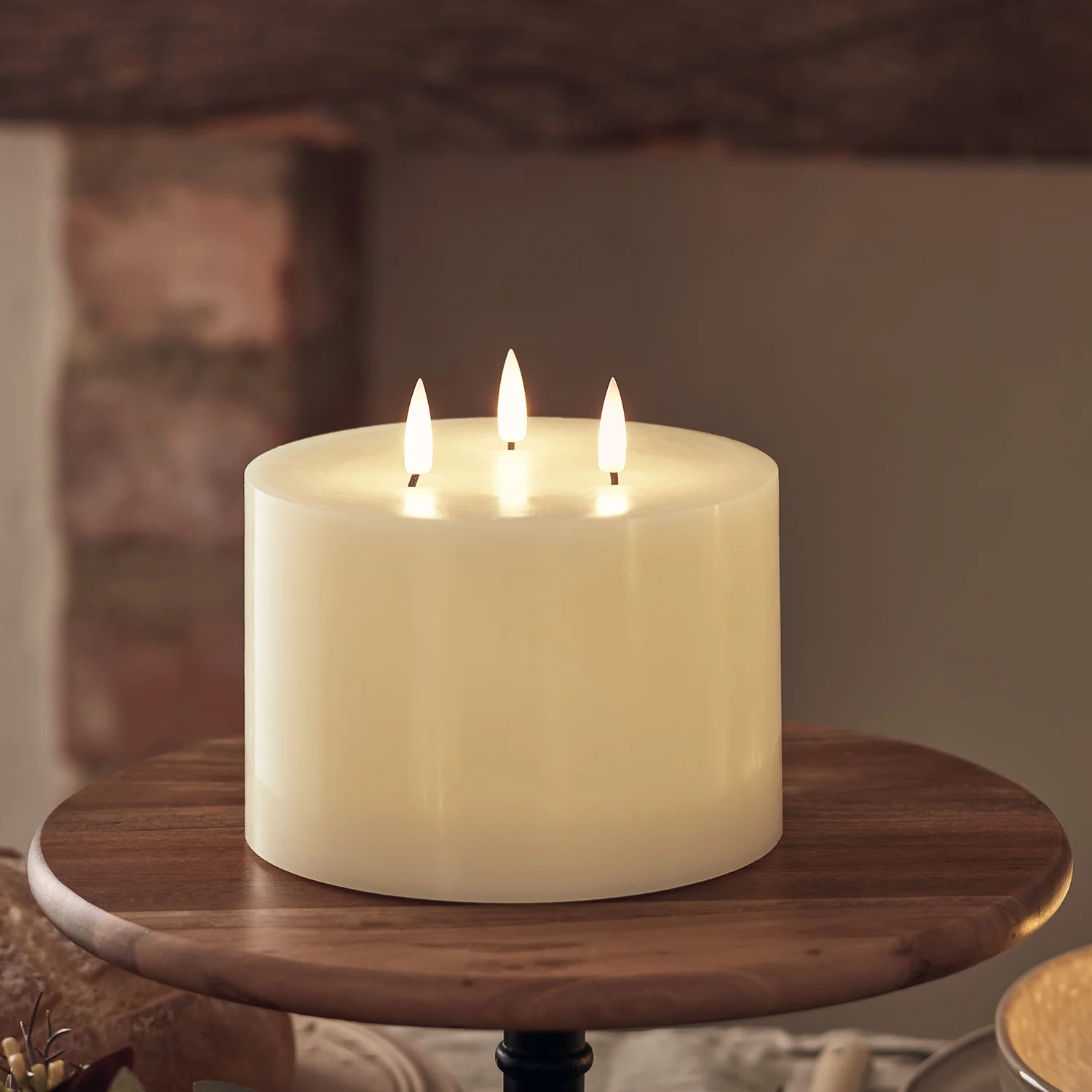TruGlow® Ivory LED 3 Wick Candle - Image 3