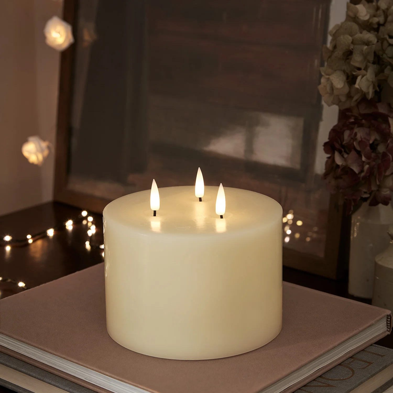 TruGlow® Ivory LED 3 Wick Candle - Image 6