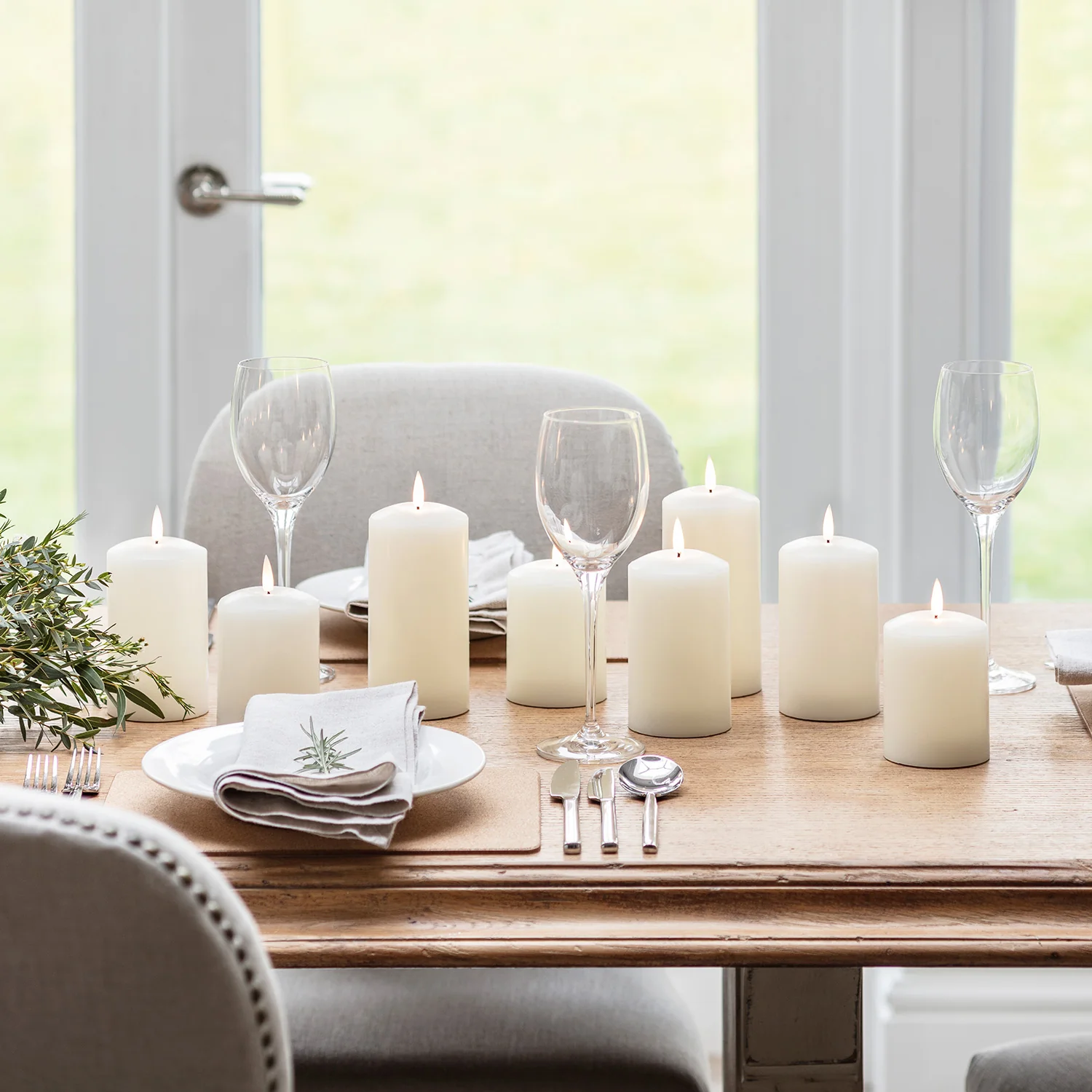 TruGlow® Ivory LED Pillar Candle Bundle - Image 2