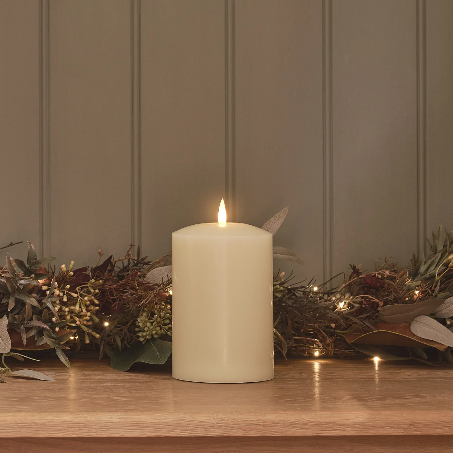 TruGlow® Ivory LED Chapel Candle 15cm - Image 4