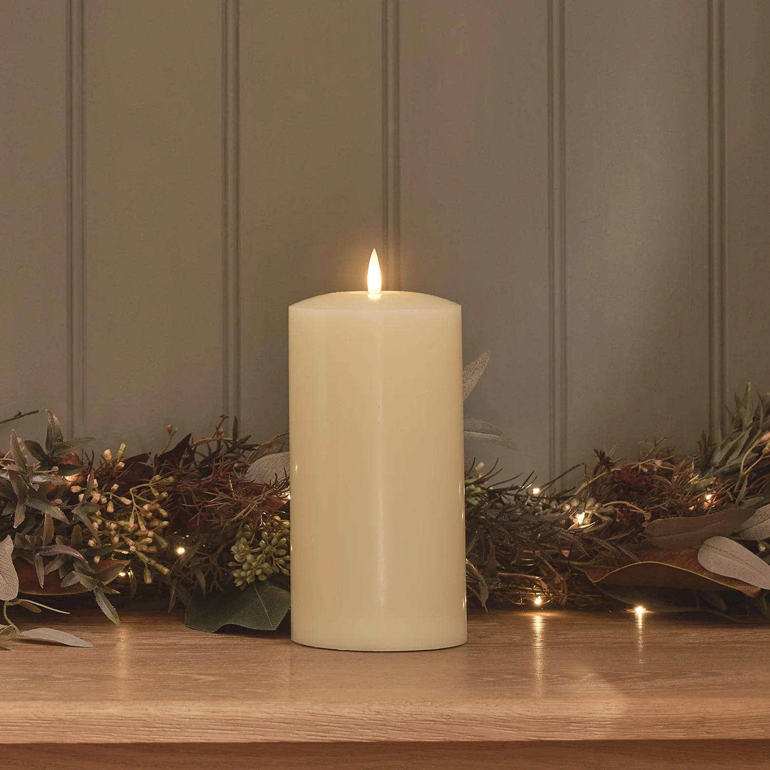 TruGlow® Ivory LED Chapel Candle 20cm - Image 2