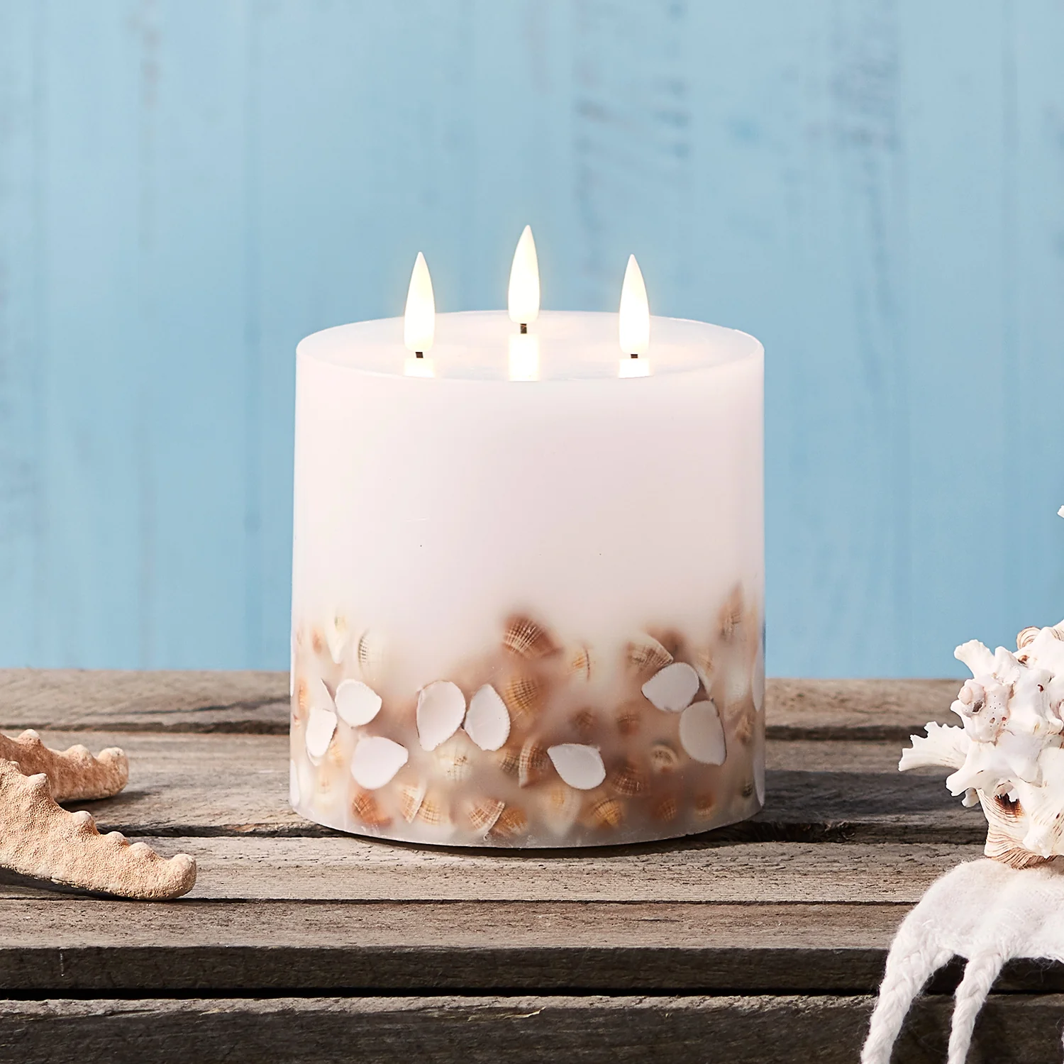 TruGlow® LED Shell 3 Wick Candle - Image 2