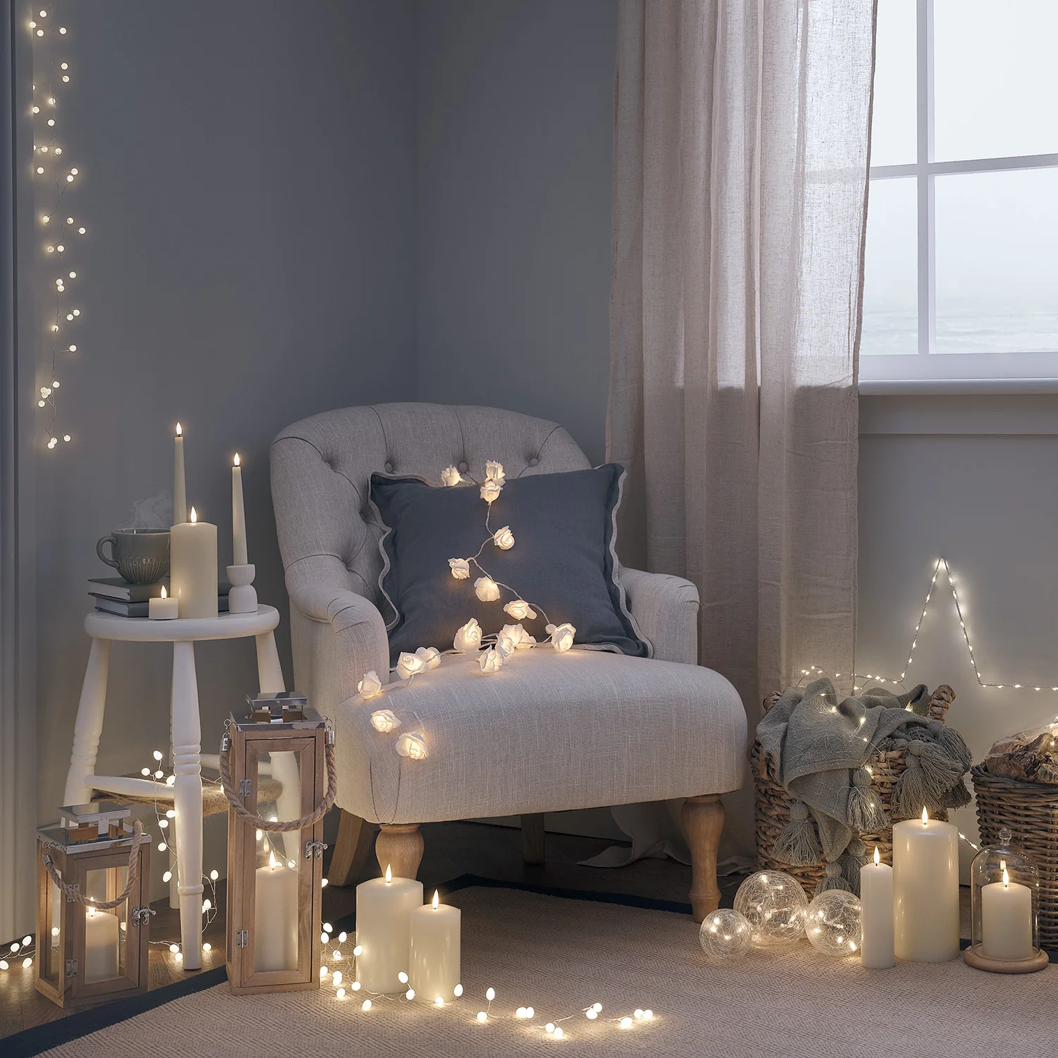 TruGlow® Ivory LED Slim Pillar Candle Trio With Remote Control - Image 3