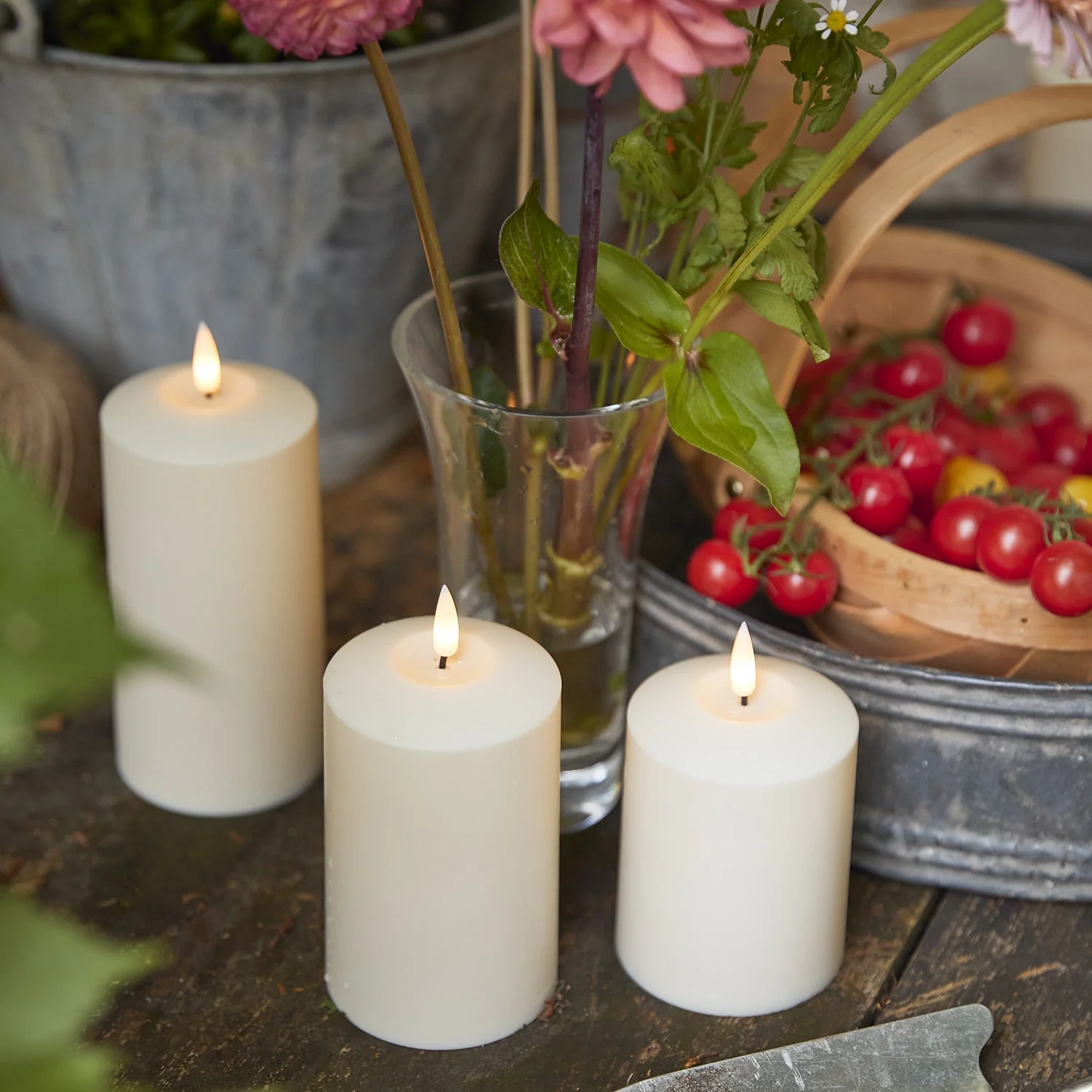 TruGlow® Waterproof Outdoor Candle Trio - Image 3