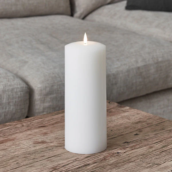 TruGlow® White Chapel Pillar Candle Trio - Image 4