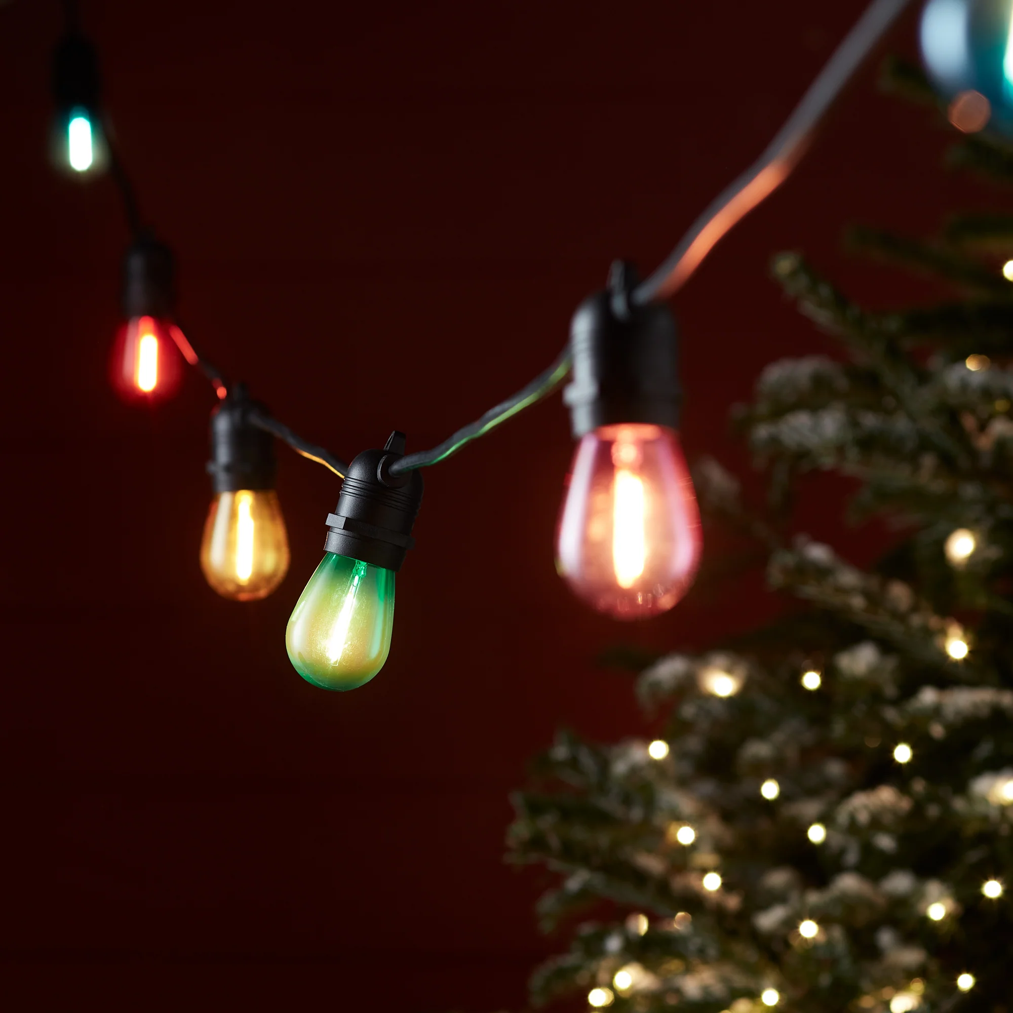 Ultimate Connect 100m 200 Multi Coloured Connectable Festoon Lights Black Cable - Image 2