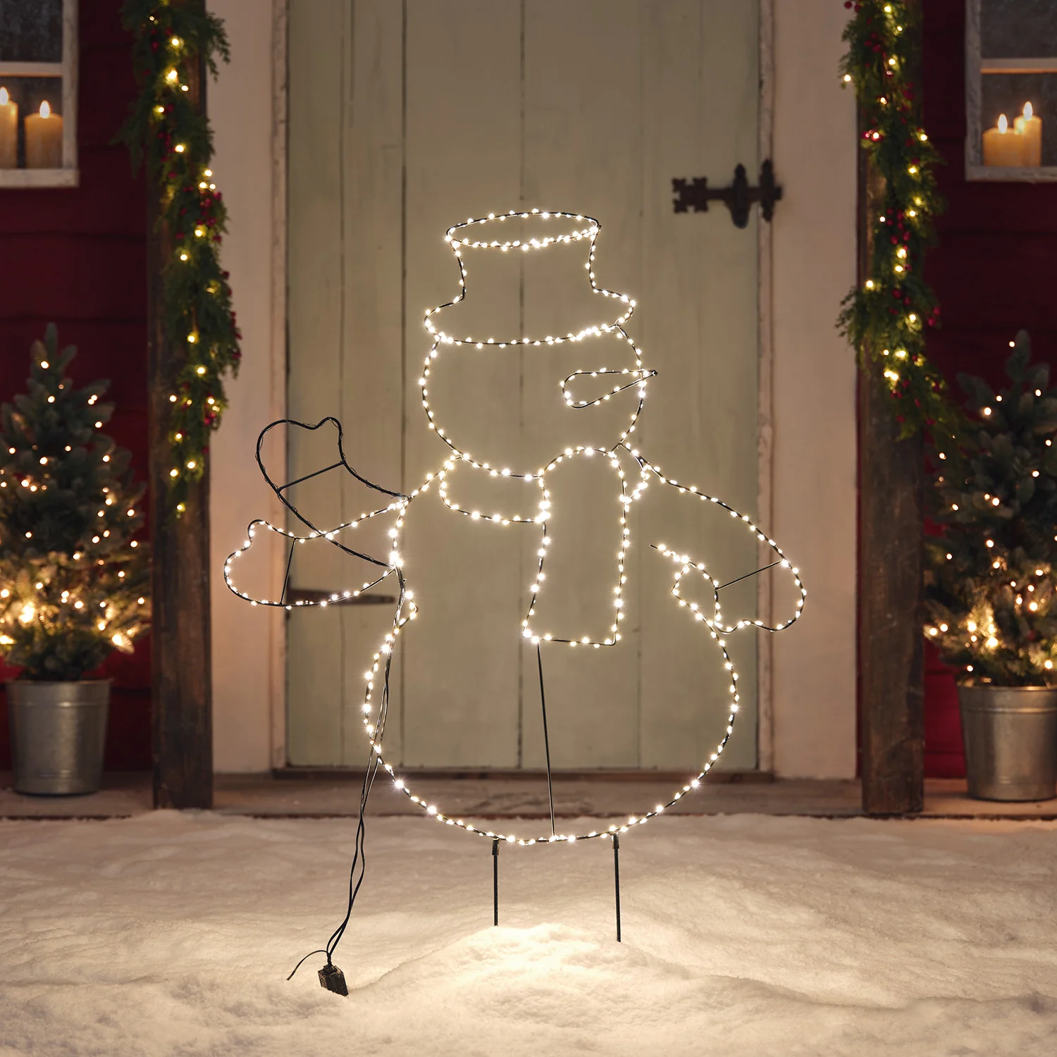 Waving Snowman LED Stake Light - Image 2