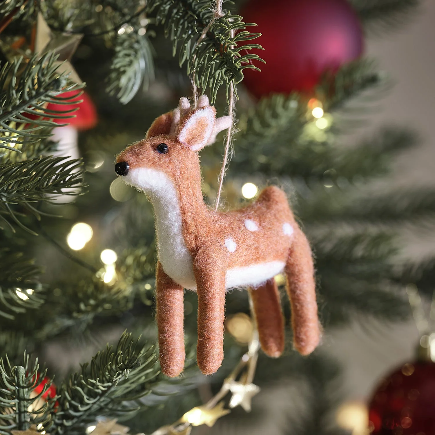 Winter Woodland Felt Hanging Decorations Trio - Image 2